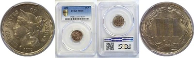 1872 3C Nickel Three Cent PCGS MS-65 - Image 1 of 3