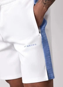 Gym King Core Plus Poly 2.0 Shorts - White/Provence Blue - Picture 1 of 6