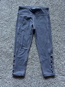 Athleta Girl Leggings Crop Size Medium 8/10 Purple Gray - Picture 1 of 5