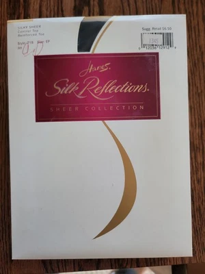 Parte superior de control de pantimedias Hanes Silk Reflections, apenas hay CD talla 718 nueva Foto 1 de 3