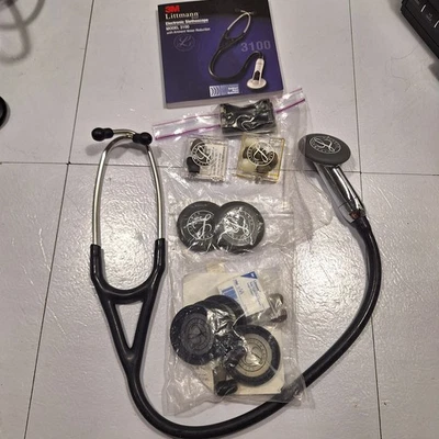 3M Littmann 3100 Black Chrome Digital Stethoscope(Used) With Carrying Case - Image 1 of 4