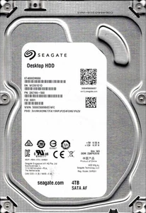 ST4000DM000 P/N: 2AE166-568 F/W: 0001 WU WCD0 APR 2016 Seagate Desktop HDD 4TB - Picture 1 of 2