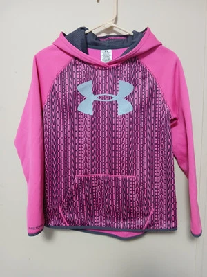 Under Armour Niñas Jóvenes XL Sudadera con Capucha Ropa Activa Malla Transpirable Capucha Rosa Foto 1 de 4