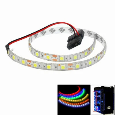 1/2m led RGB Strip light pc case 12V Background PC Computer Molex Connector 4Pin - Image 1 of 4