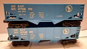 Tolva de tren modelo ferrocarril Great Northern Dual Bay calibre 0/027 - dos vagones - Imagen 1 de 2