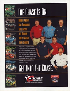1998 Nascar CHASE AUTHENTICS APPAREL PRINT AD - LABONTE EARNHARDT GORON WALLACE - Picture 1 of 4