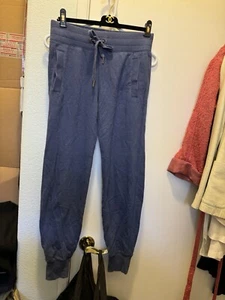 VICTORIA SECRET COMFY ELASTIC WAIST NAVY SOFT COTTON JOGGER TRACK SWEAT PANTS - Picture 1 of 8