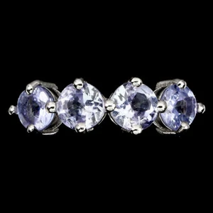 SHOLA Echt Natürlicher Violett Blau Tansanit Ring Gr.17,3 Sterlingsilber R631 - Picture 1 of 3
