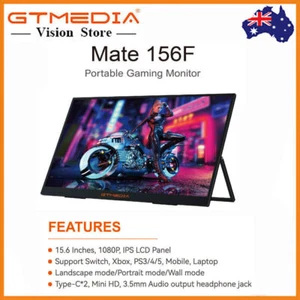 Portable Monitor 15.6" FHD HDR Ultra Slim HDMI Dual USB C Second Screen Extender - Picture 1 of 24