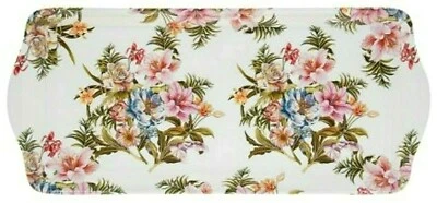 Tablett 39 x 17 x 2 cm Lily Rose geblümt Blumen The Leonardo Collection England - Bild 1 von 2