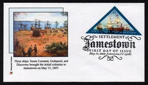 USA, SCOTT # 4136, LIMITED McINTOSH FDC COVER 2007 JAMESTOWN SETTLEMENT, SHIPS - Picture 1 of 1