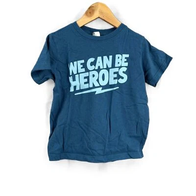We Can Be Heros Blue Short Sleeve Graphic Print T-shirt Kids Size 4 - Image 1 of 4