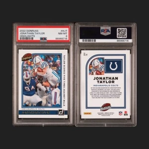 2022 Donruss Jonathan Taylor Highlights - PSA 8 - Pop 1 None Higher - Picture 1 of 1