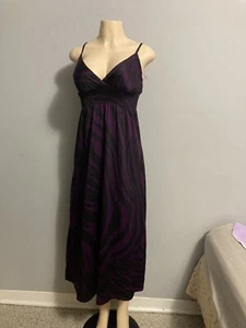 SHE’SCOOL Purple-black BOHOSummer Maxi Dress Size S - Picture 1 of 8