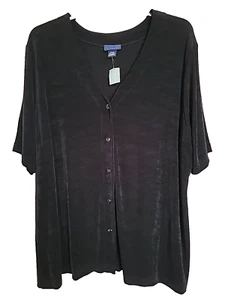 Venezia Travelers Button Up Slinky Short Sleeve Tunic (18/20) - Picture 1 of 3