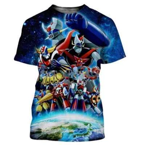 Hot Anime Mazinger z Robot T-shirt 3D printed Summer Men's Short sleeved Tee Shi - Picture 1 of 2
