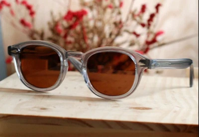 Ретро коричневые поляризованные солнцезащитные очки для мужчин серые очки Johnny Depp коричневые солнцезащитные очки - Изображение 1 из 4