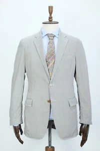 Lux PRADA White  & Black Stripe COTTON Sport Coat Blazer Jacket 50IT 40US/UK - Picture 1 of 16