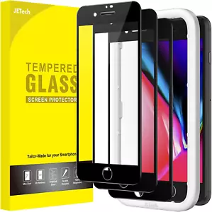 JETech Full Coverage Screen Protector for iPhone SE 3 (2022)/SE 2 (2020)/8/7 ... - Picture 1 of 15