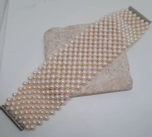 Bracciale Ampio Vintage Perla Multifilamento - Foto 1 di 14