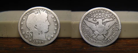 1897-O BARBER LIBERTY HEAD QUARTER 1897O US COIN Cover