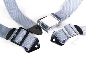 AMERICAN SAFETY Aircraft Seat Belt Silver Gray M7500B9-2333 M-7500-B-9 FAA NOS - Picture 1 of 11