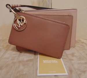 Neu mit Etikett Michael Kors dreifarbige Tasche Trio Leder Handgelenktasche - Bild 1 von 12