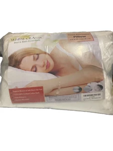 WHITE CLASSIC Bed & Bath Essentials Down Alternative Pillow Pack Of 2 (20 X 26) - Picture 1 of 2