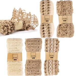 Juego de Cintas de Yute Natural - 6 x 2 m Rollos Cuerda de Hesse Regalo Decoración de Boda - Imagen 1 de 9