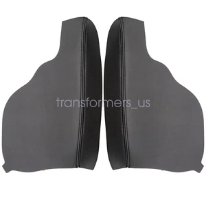 Cubierta de repuesto de reposabrazos de puerta de cuero negro 2 piezas para Honda Odyssey 2011-17 nueva - Imagen 1 de 6