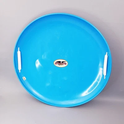 Vtg Rare 1960s FLEXIBLE FLYER Metal Saucer Sled Disk Original Paint and Decal - Image 1 of 4