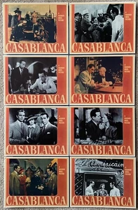 CASABLANCA set of 8 9x11 commercial prints '90s Bogart Bergman Veidt cards - Imagen 1 de 1