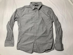 Schnalle schwarz Hemd Herren Large grau Tailored Fit Knopfleiste Langarm Baumwolle - Bild 1 von 9