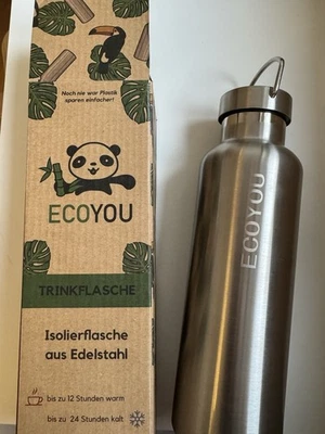 Edelstahl Trinkflasche 750 ml Isolierflasche (Originalverpackt, NEU) - Bild 1 von 3