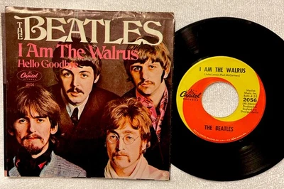 The Beatles : Hello Goodbye/I Am the Walrus - 45 rpm Vinyl Picture Sleeve (1967) - Image 1 of 4