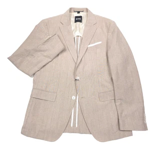Hugo Boss Hutson 233 Calce Ajustado Beige Mezcla de Lana Traje Chaqueta Blazer Para Hombres Talla 42R - Imagen 1 de 13