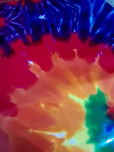 Tie Dye Swirl Plastic Tablecover  - Picture 1 of 2