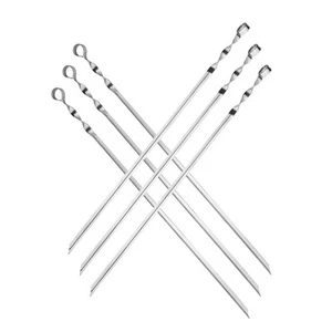 Set of 6 Stainless steel corner skewers 560x12x1.5mm - Picture 1 of 4