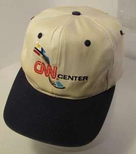 CNN News Center Hat Mens Vtg International Flag Logo Cap Worn and Stained Rare - Picture 1 of 11
