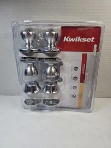 Kwikset (2-PK) Satin Nickel Entry Door Knob Deadbolt Lock Set SmartKey Home - Picture 1 of 7