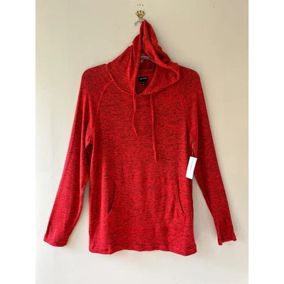Dressbarn Talla XS Rojo Domingo Sudadera con Capucha Suéter Elastizado Canguro Bolsillo Nuevo Foto 1 de 4