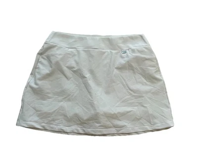 Greg Norman Play dry Golf Womens Skirt Skort Sz Large White Pockets Pull on - Image 1 of 4