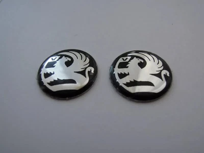 TLC 2x vaux Key Fob Remote Badge Sticker Silverl Logo Emblem Badge 14mm