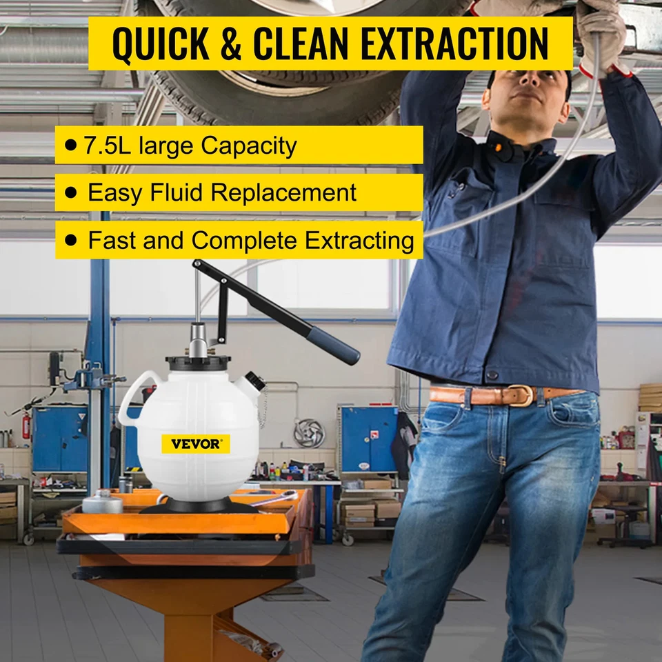 Herramienta de bomba de purga de presión de fluido de transmisión de 7,5 L con 15 adaptadores para cambio ATF Foto 1 de 4