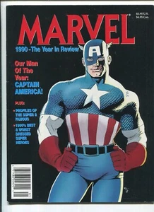 MARVEL MAGAZINE #2- "CAPTAIN AMERICA" YEAR IN REVIEW COVER - 1990 - Picture 1 of 2