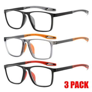 3 Pack Anti Blue Light Reading Glasses Sport Lightweight Readers Eyeglasses - Picture 1 of 14
