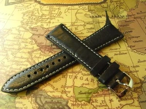GENUINE UNUSED ARMANI 22MM LEATHER WATCH STRAP W 18MM SS BUCKLE - Picture 1 of 12