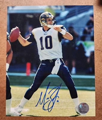 NFL Los Angeles/St Louis Rams QB MARC BULGER Autografiado/Firmado Foto 8x10 Foto 1 de 4