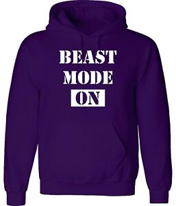 Beast Mode On Workout Fitness GYM Cool Funny Unisex Man Women Hoodie Sweatshirts