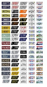 1/18 scale model car assorted USA Tennessee license plates state tags 1:18 - Picture 1 of 1